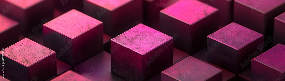 Aufkleber abstract geometric pattern of overlapping cubes.