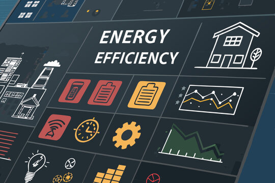 Design an infographic visualizing energy efficiency strategies for homes, showcasing data-driven results and impactful visuals with bold statements and clear call-to-actions.