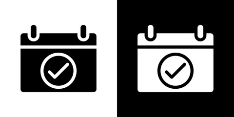 Appointment icon in solid flat trendy design style.