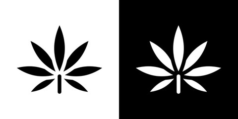 Obraz premium Weed icon in solid flat trendy design style.