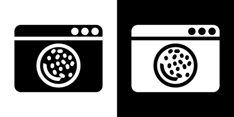 web Cookies icon in solid flat trendy design style.