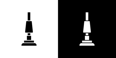 Vacuum cleaner icon in solid flat trendy design style.