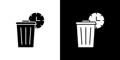 Time waste icon in solid flat trendy design style.