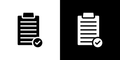 Survey icon in solid flat trendy design style.