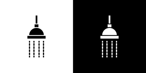 Shower down icon in solid flat trendy design style.