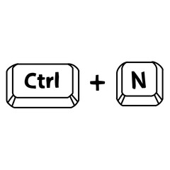 ctrl alphabet vector button