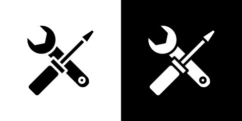 Repair tools icon in solid flat trendy design style.