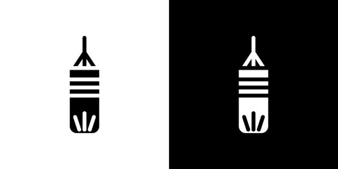 Punching bag icon in solid flat trendy design style.