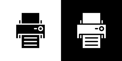 Printer icon in solid flat trendy design style.
