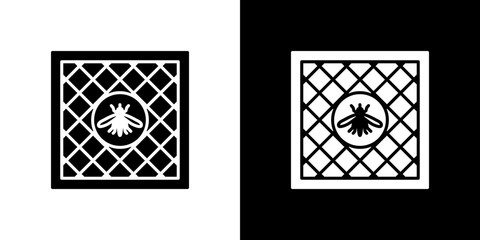 Mosquito net icon in solid flat trendy design style. © Pop