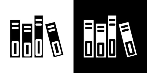 Library icon in solid flat trendy design style.