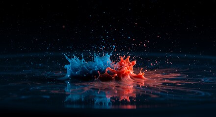 Color paint collision and splash