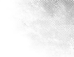Abstract halftone pattern with monochrome dots creating faded texture for modern graphic design and artistic backgrounds