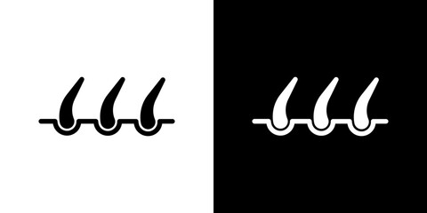 Obraz premium Hair icon in solid flat trendy design style.