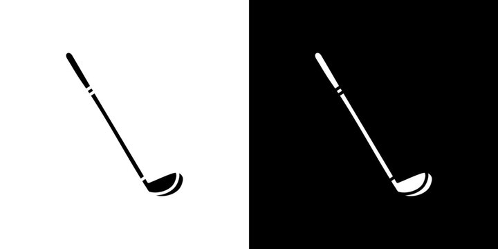 Golf club icon in solid flat trendy design style.