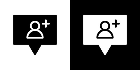 Follower icon in solid flat trendy design style.