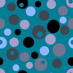 Colorful dynamic flat circles, polka dots, rounded shapes Simple abstract geometric seamless pattern Calm neutral pastel colors