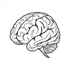 Simple Brain Icon Illustration