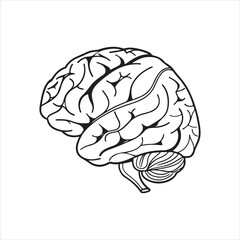 Simple Brain Icon Illustration