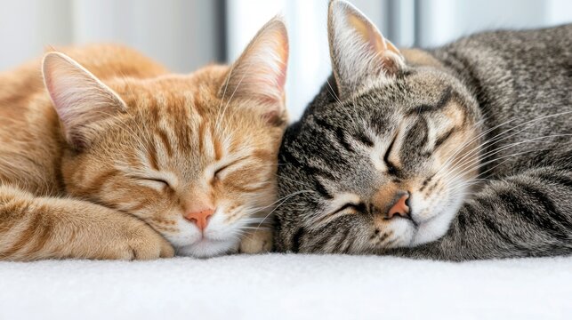 Adorable Cats Sleeping Together - Cute Kitten Pals