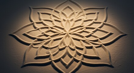 Obraz premium Sand Flower Pattern Decoration