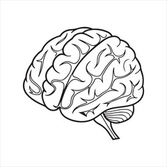 Simple Brain Icon Illustration