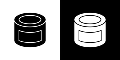 Canned food icon in solid flat trendy design style.