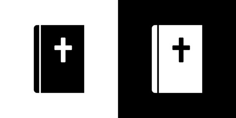 Obraz premium Bible icon in solid flat trendy design style.