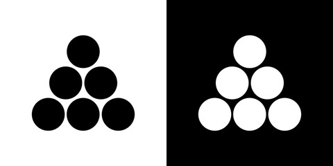 Ball pile icon in solid flat trendy design style.