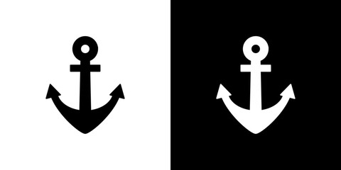 Anchor icon in solid flat trendy design style.