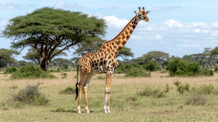 Obraz premium Giraffe in African Savanna, Wildlife Photo