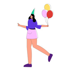Birthday People Party  Illustration 