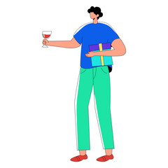 Birthday People Party  Illustration 