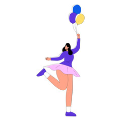 Birthday People Party  Illustration 