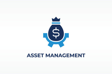 Obraz premium ASSET MANAGEMENT vector, icon or logo sign isolated symbol illustration