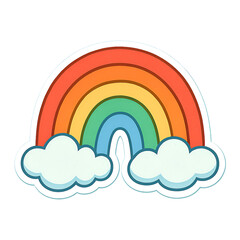 Rainbow sticker clip art transparent no background png