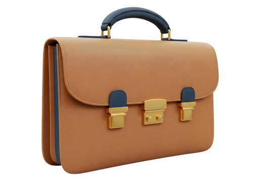 Elegant Tan Leather Briefcase Business Bag Professional Portfolio Attache Case