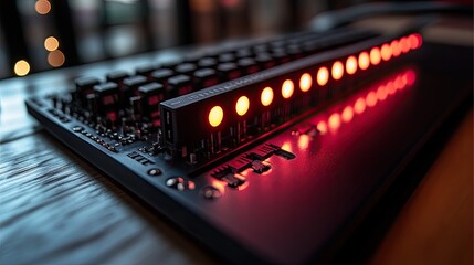 Close-up of a gaming computer part with RGB lighting