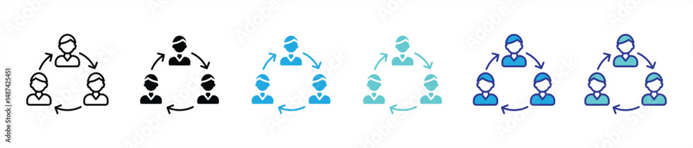Poster collaboration icon set. containing depicting seamless teamwork, communication, and workflow dynamic 