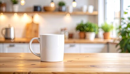 Obraz premium シンプルな朝食：白いマグカップCustom AI Model