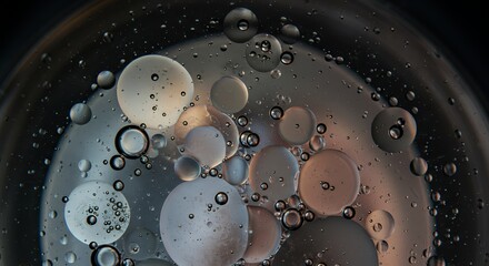 Abstract Oil and Water Bubbles