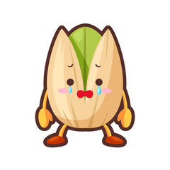 涙を流すかわいいピスタチオのキャラクター
