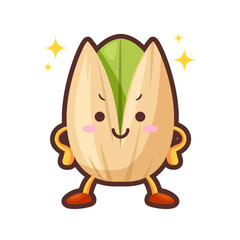 得意気なかわいいピスタチオのキャラクター