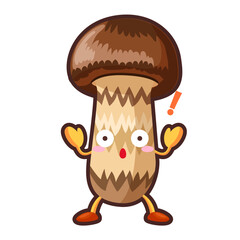 驚くかわいいマツタケのイラスト