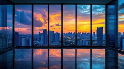 Fototapeta premium City Skyline at Sunset