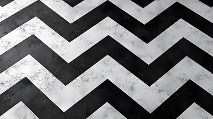 Black and white chevron pattern distressed texture