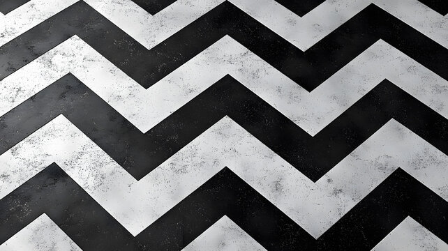 Black and white chevron pattern distressed texture - Powered by Adobe