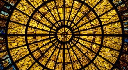 Stained Glass Dome Circle Pattern
