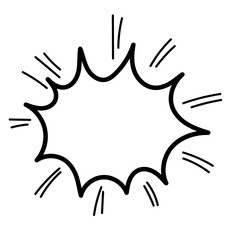 Pow bubble, comic style balloon