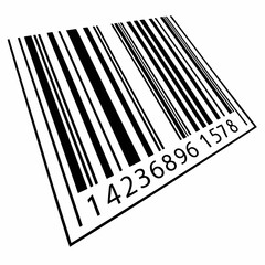 Barcode design vector white background